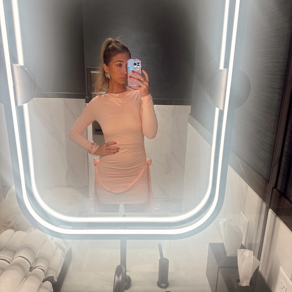 Revolve Rosette Long Sleeve Dress